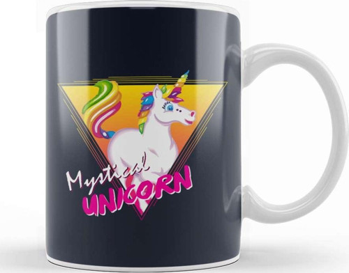 Cartoon Multicolour Unicorn Kupa Bardak Porselen