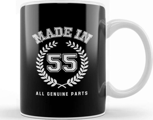 1955 Made In 55 All Genuine Parts Kupa Bardak Porselen