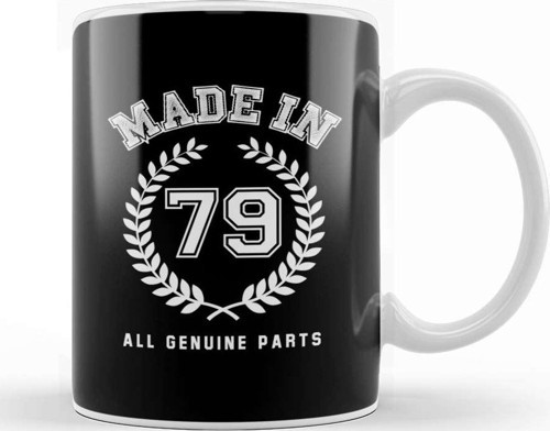 1979 Made In 79 All Genuine Parts Kupa Bardak Porselen