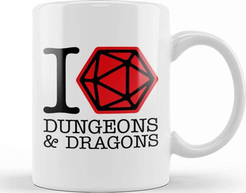 I Love Dungeons And Dragons Kupa Bardak Porselen