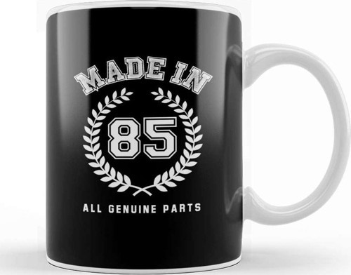 1985 Made In 85 All Genuine Parts Kupa Bardak Porselen