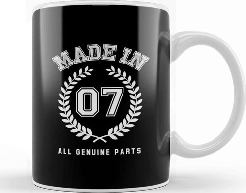 2007 Made In 07 All Genuine Parts Kupa Bardak Porselen
