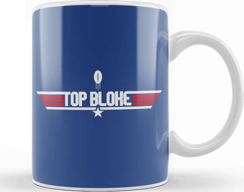 Top Gun Top Bloke Rugby Ball Logo Kupa Bardak Porselen