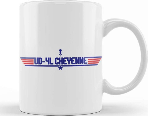 Ud 4L Cheyenne Topgun Logo Aliens Kupa Bardak Porselen