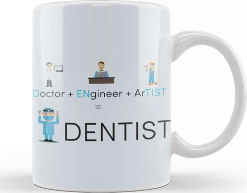 Doctor Engineer Artist Dentist 02 Kupa Bardak Porselen