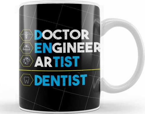 Doctor Engineer Artist Dentist 09 Kupa Bardak Porselen