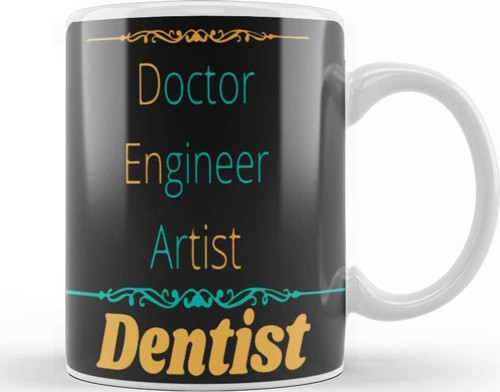 Doctor Engineer Artist Dentist 32 Kupa Bardak Porselen