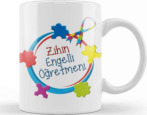 Zihin Engenlliler Öğretmeni Kupa Bardak Porselen