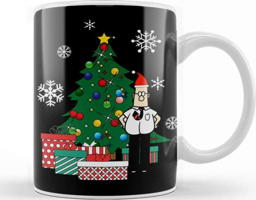 Dilbert Around The Christmas Tree Kupa Bardak Porselen