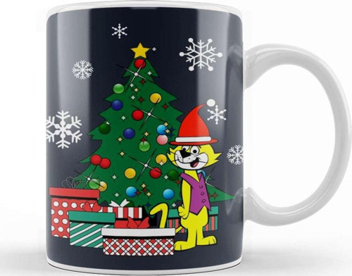 Top Cat Around The Christmas Tree Kupa Bardak Porselen
