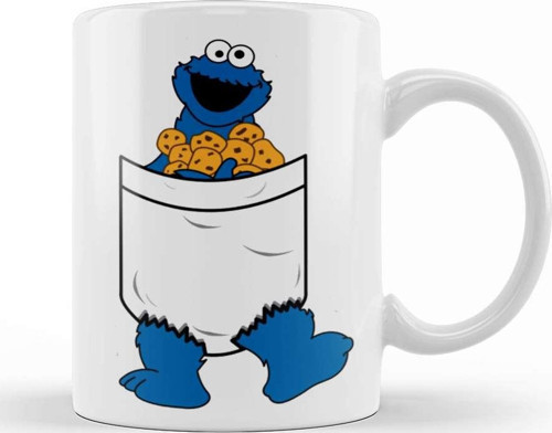 Cookie Monster Kurabiye Canavarı Kupa Bardak Porselen