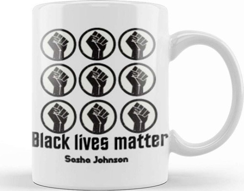 Black Lives Matter Sasha Johnson Kupa Bardak Porselen