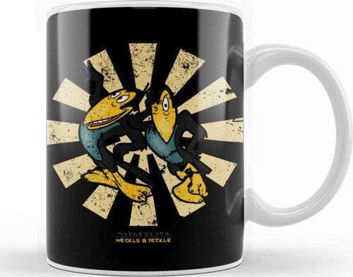 Heckle And Jeckle Retro Japanese Kupa Bardak Porselen