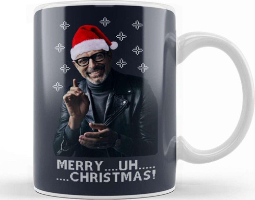 Jeff Goldblum Merry Uh Christmas Kupa Bardak Porselen