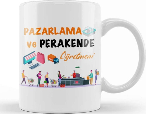 Pazarlama Ve Perakende Öğretmeni Kupa Bardak Porselen