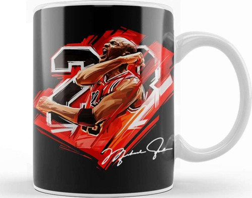 Michael Jordan 23 With Signature Kupa Bardak Porselen