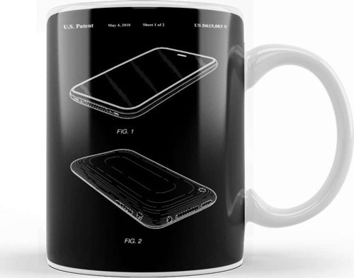 Apple İphone 3G Patent Blueprint Kupa Bardak Porselen