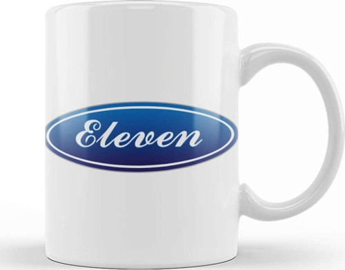 Stranger Things Eleven Ford Logo Kupa Bardak Porselen