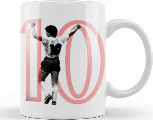 Diego Armando Maradon 10 Artwork Kupa Bardak Porselen