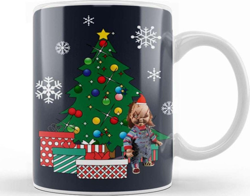 Chucky Around The Christmas Tree Kupa Bardak Porselen