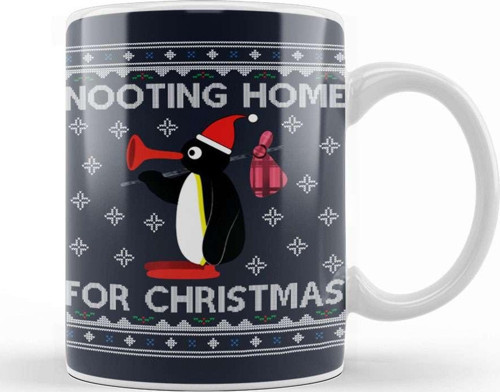 Pingu Nooting Home For Christmas Kupa Bardak Porselen