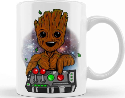 Baby Groot Baby Tree Don'T Push Kupa Bardak Porselen