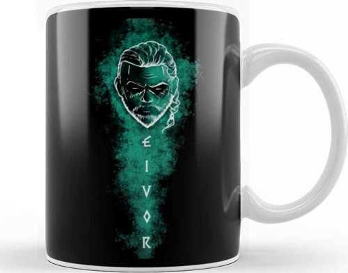 Assassins Creed Valhalla Eivor Face Sketch Kupa Bardak Porselen