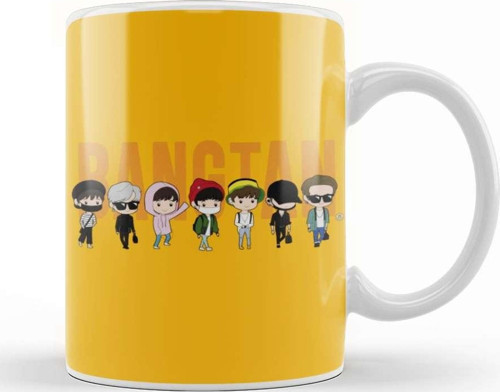 Bts Chibi Bangtan Members Airplane Fashion Kupa Bardak Porselen