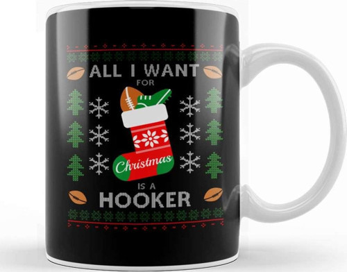 Rugby All I Want For Christmas Is A Hooker Kupa Bardak Porselen