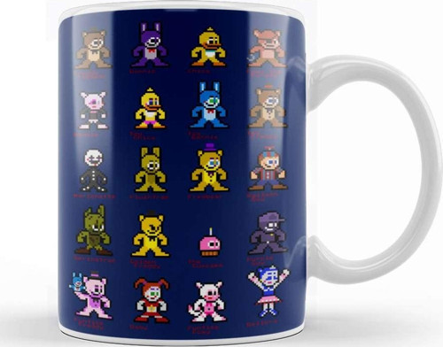 8 Bit Fnaf World Five Nights At Freddys 01 Kupa Bardak Porselen