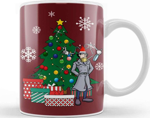 Inspector Gadget Around The Christmas Tree Kupa Bardak Porselen