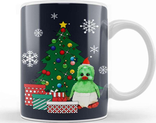 Orville The Duck Around The Christmas Tree Kupa Bardak Porselen