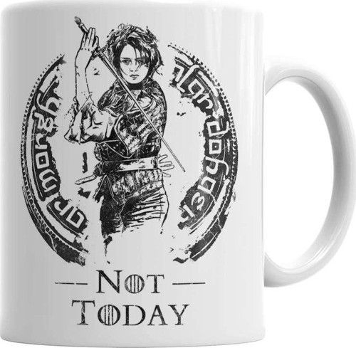 Game Of Thrones Valar Morghulis Not Today Kupa Bardak Porselen