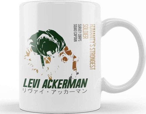Humanity'S Stronger Soldier Levi Ackerman Kupa Bardak Porselen