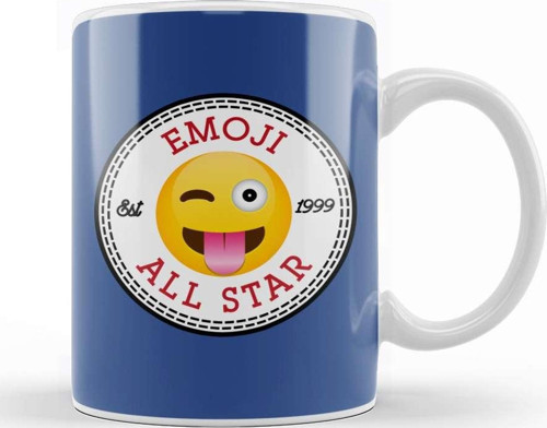 Winky Tongue Emoji All Star Converse Logo Kupa Bardak Porselen