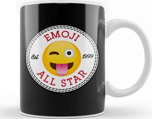 Winky Tongue Emoji All Star Converse Logo Kupa Bardak Porselen