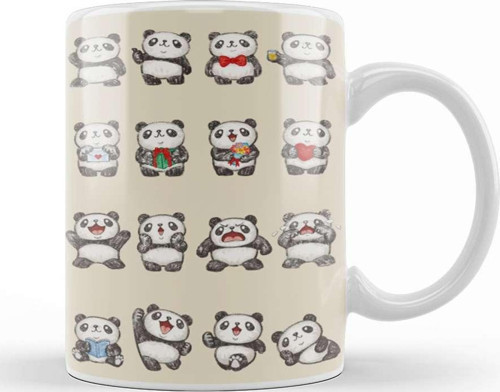 Sevimli Pandalar Various Feeling Of Panda Kupa Bardak Porselen