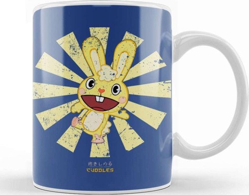 Cuddles Retro Japanese Happy Tree Friends Kupa Bardak Porselen