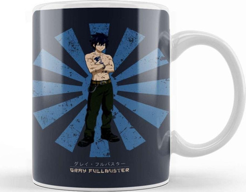 Gray Fullbuster Retro Japanese Fairy Tail Kupa Bardak Porselen