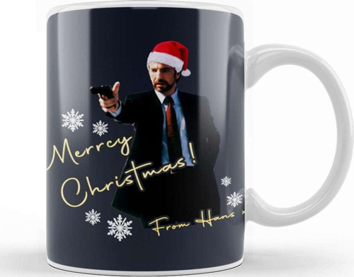 Merry Christmas From Hans Gruber Die Hard Kupa Bardak Porselen