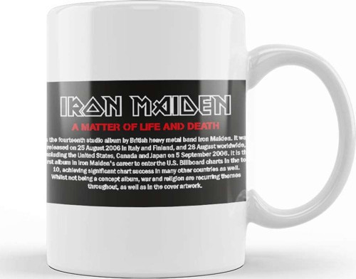 İron Maiden A Matter Of Life And Death 01 Kupa Bardak Porselen