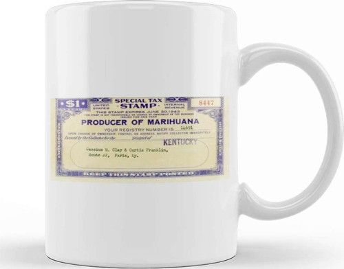 Marijuana Certificate Marijuana Sertifika Kupa Bardak Porselen