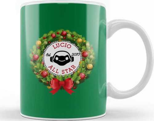 Christmas All Star Overwatch Lucio Wreath Kupa Bardak Porselen