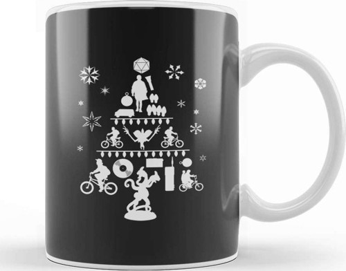 Stranger Things Christmas Tree Silhouette Kupa Bardak Porselen