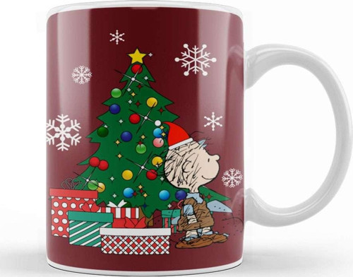 Pig Pen Peanuts Around The Christmas Tree Kupa Bardak Porselen