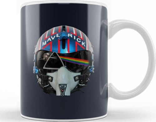 Dark Side Of The Maverick Helmet Top Gun Kupa Bardak Porselen