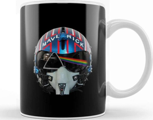 Dark Side Of The Maverick Helmet Top Gun Kupa Bardak Porselen