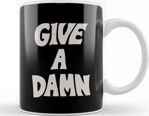 Give A Damn As Worn By Alex Turner White Kupa Bardak Porselen