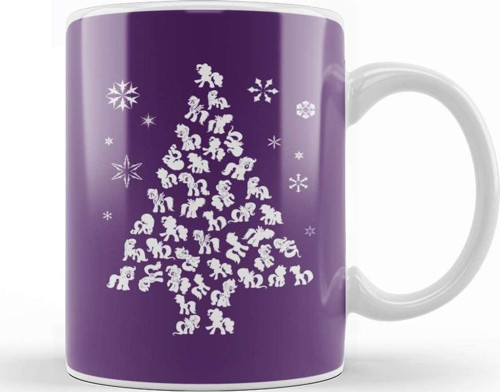 My Little Pony Christmas Tree Silhouette Kupa Bardak Porselen