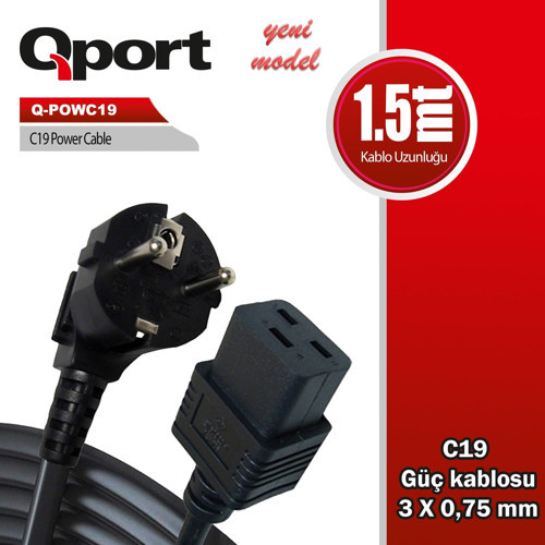 Q-POWC19 1.5M C19 POWER GUC KABLOSU
